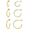 3-Pc. Set Graduated Hoop Earrings