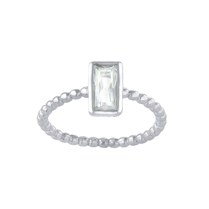 Emerald Cut Cubic Zirconia (1.47 ct. t. w.) Solita...