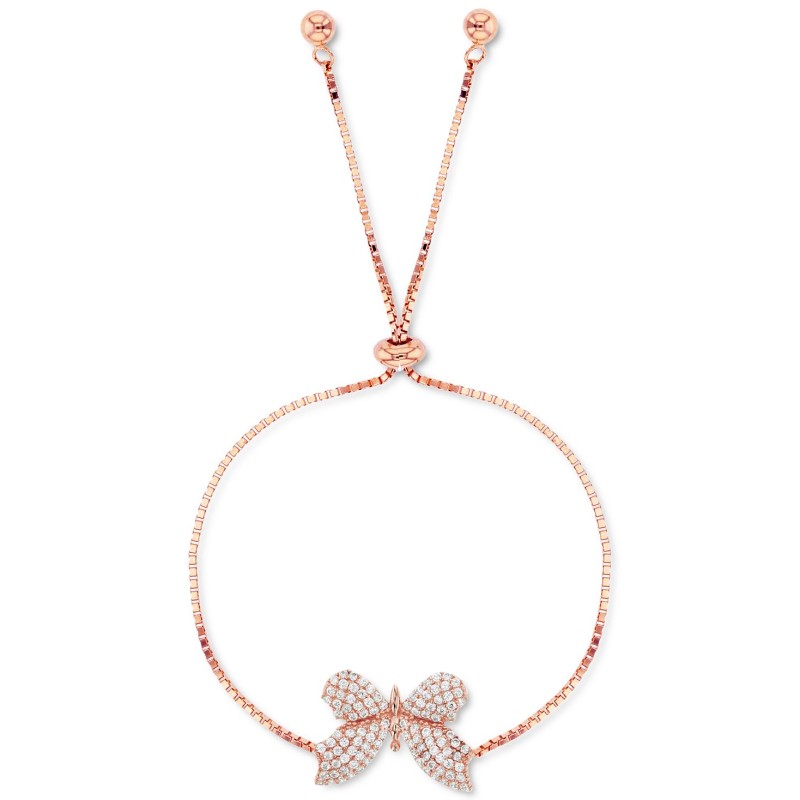 Cubic Zirconia Pavé Butterfly Bracelet