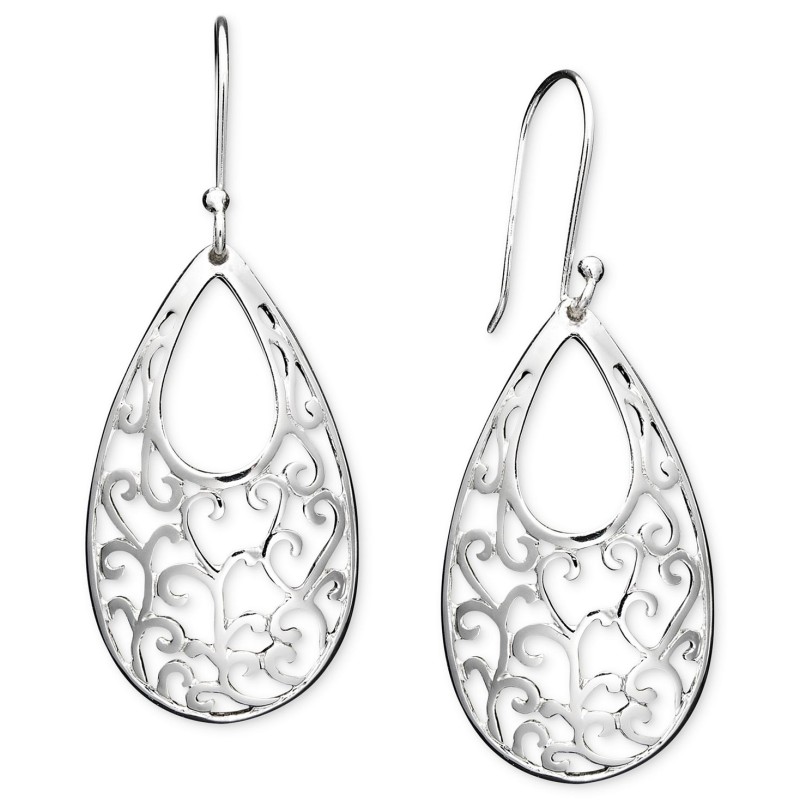 Open Filigree Drop Earrings