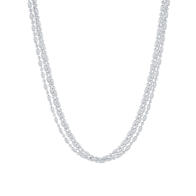 Silver Plated Triple Strand Necklace