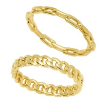 Women's Stack Chain Ring Set