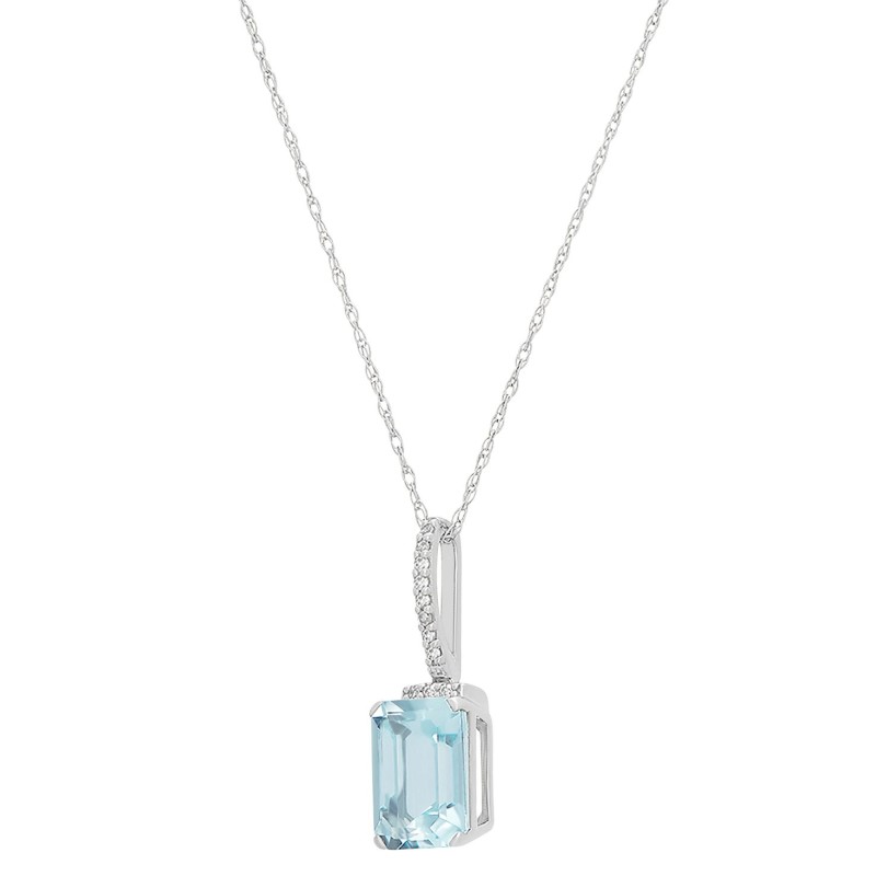 Aquamarine (1-3/8 ct. t.w.) & Diamond Accent 18