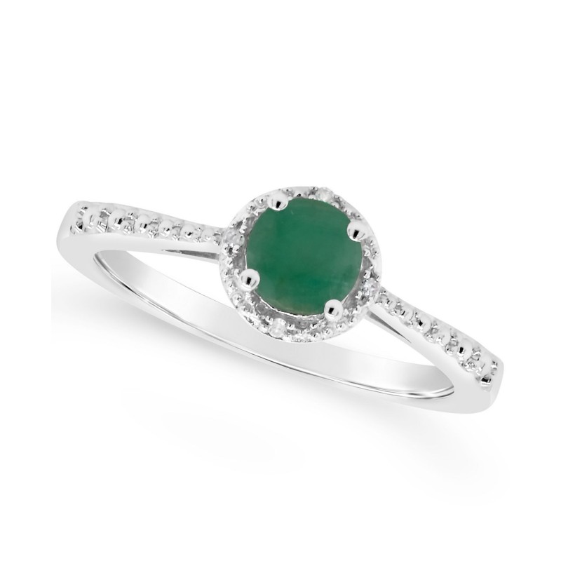 Emerald (1/2 ct. t.w.) and Diamond Accent Ring in ...