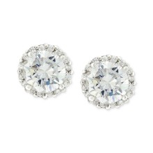 Pavé Cubic Zirconia Stud Earrings (1-3/4 ct. t.w.) in Sterling Silver