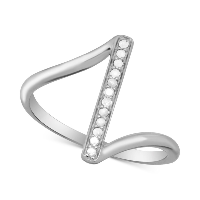 Diamond Statement Ring (1/10 ct. t.w.) in Sterling...