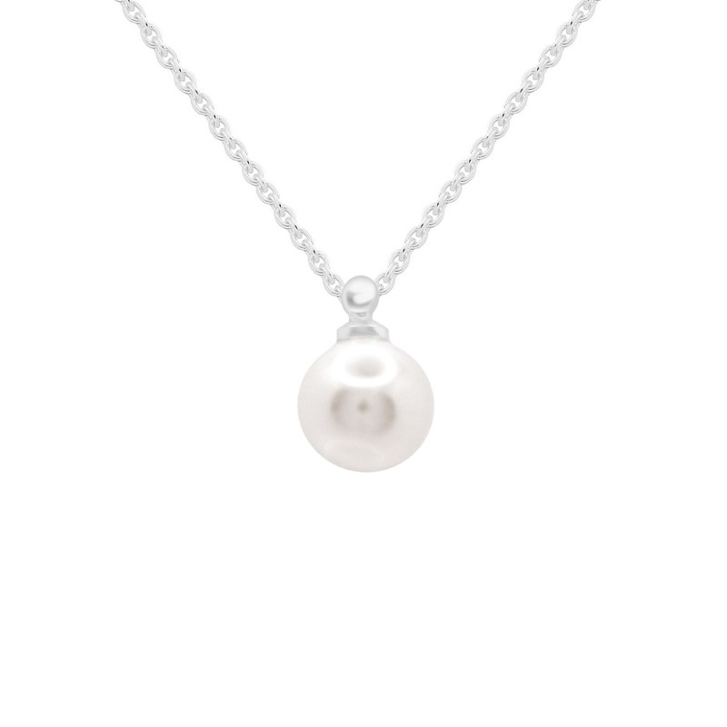 Simulated Imitation Pearl Set in Silver Plated Nec...