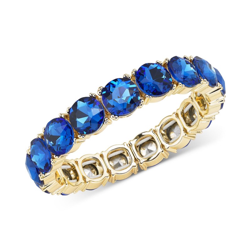 Gold-Tone Stone All-Around Stretch Bracelet