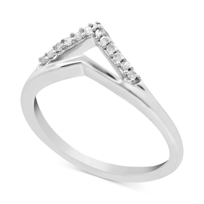 Diamond Chevron Statement Ring (1/10 ct. t.w.) in ...