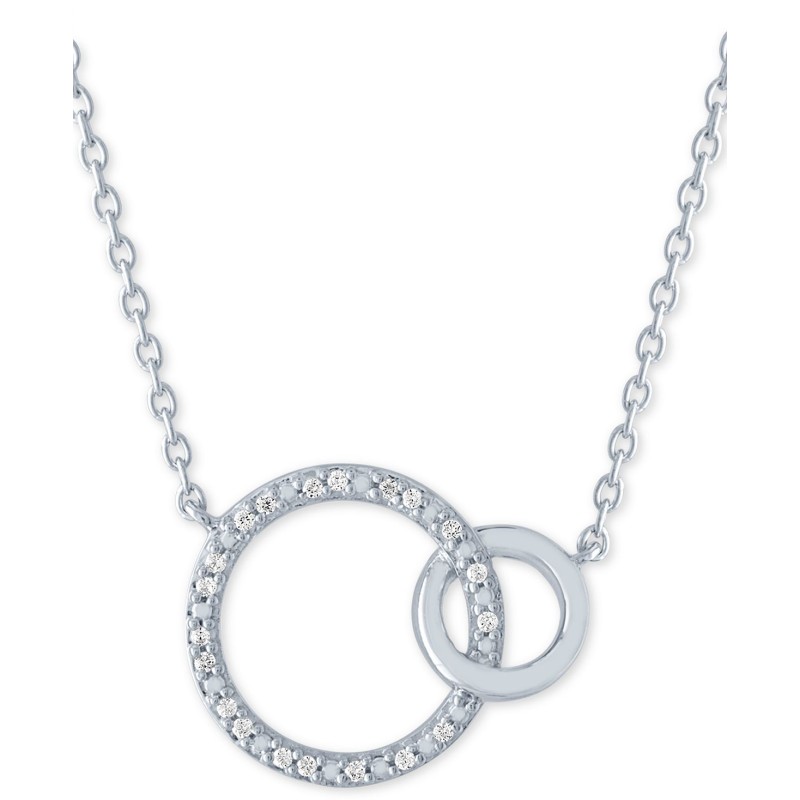 Diamond Accent Interlocked Circle 18