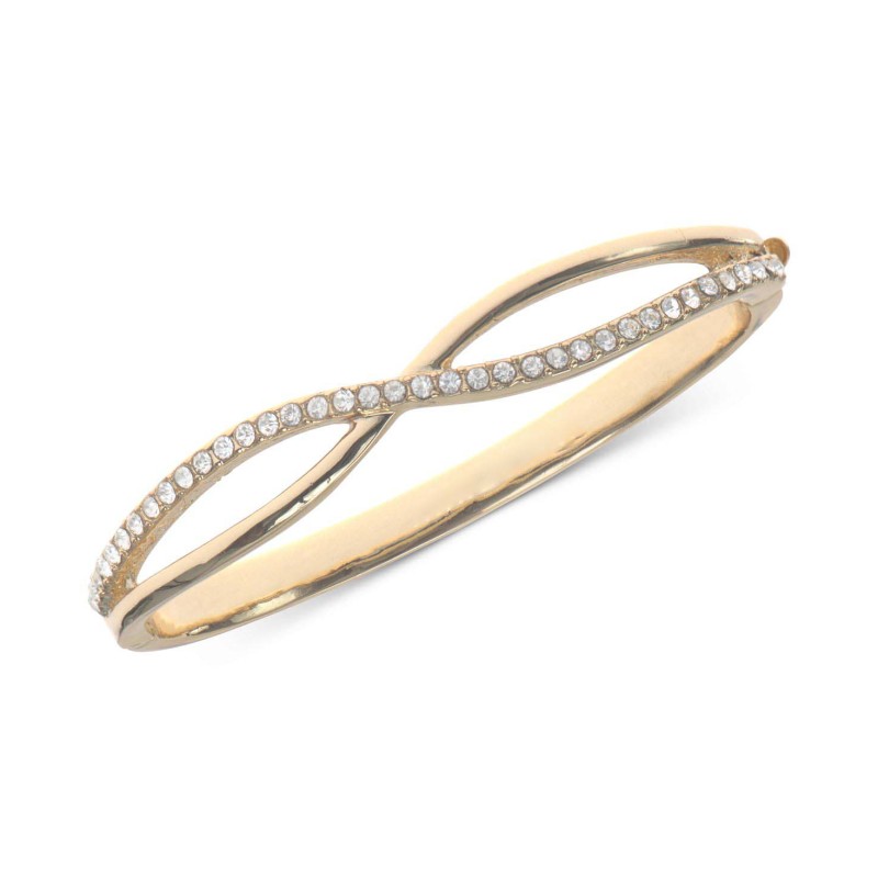 Crystal Crisscross Bangle Bracelet