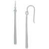 Graduated Linear Drop Earrings in Sterling Silver