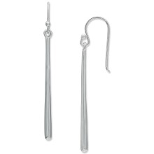 Graduated Linear Drop Earrings in Sterling Silver