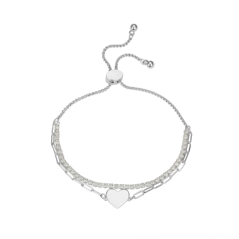 Silver Plated Heart Bracelet